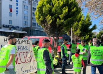 Haklarını alamayan işçiler eyleme başladı