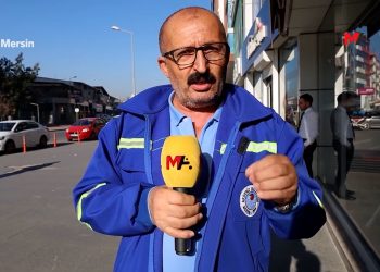 Polisten belediyenin temizlik işçisine şiddet