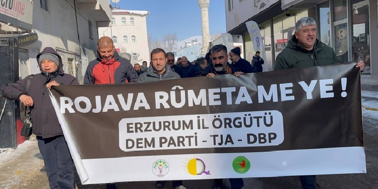 Tekman’da saldırılara karşı yürüyüş Tekman’da saldırılara karşı yürüyüş