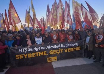 Kadıköy’de HTŞ’nin Suriye’deki Alevi katliamları protesto edildi