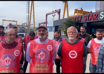 İşçilerin vinç eylemi devam ediyor