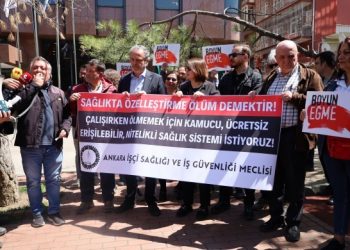 Güven Hastanesi önünde iş cinayeti protestosu