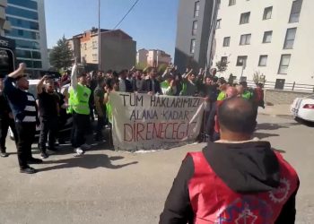 İnşaat işçileri hakları için direniyor