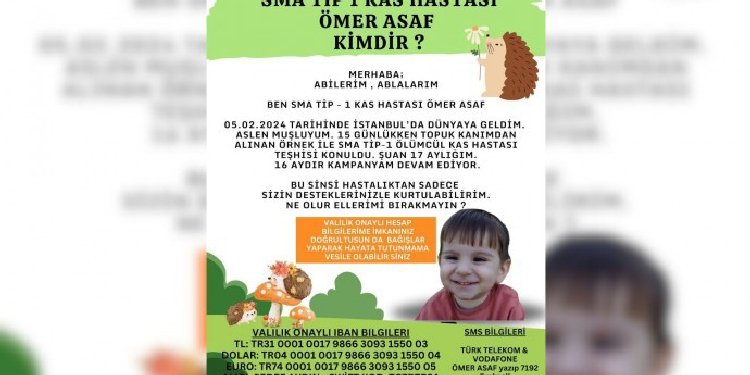 SMA hastası Ömer Asaf bebek için destek çağrısı SMA hastası Ömer Asaf bebek için destek çağrısı