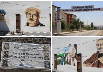 Tekman’da dengbêjler duvara nakşedildi