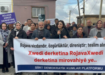 Siirt’te Rojava’ya destek yürüyüşü