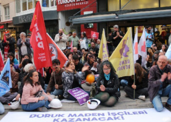 Doruk Maden işçileriyle dayanışma eylemi