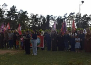 Til Temir’de okul isimlerinin değiştirilmesi girişimi protesto edildi