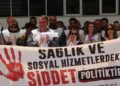 Sağlık çalışanına saldırı protesto edildi