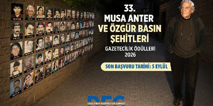 33. Musa Anter Gazetecilik Ödülleri başvuruları başladı 33. Musa Anter Gazetecilik Ödülleri başvuruları başladı