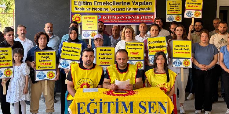 Eğitim Sen Şirnex Şubesi’nden sistematik mobbinge tepki Eğitim Sen Şirnex Şubesi’nden sistematik mobbinge tepki