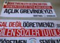 Öğretmenlerin açlık grevi ikinci gününde Öğretmenlerin açlık grevi ikinci gününde