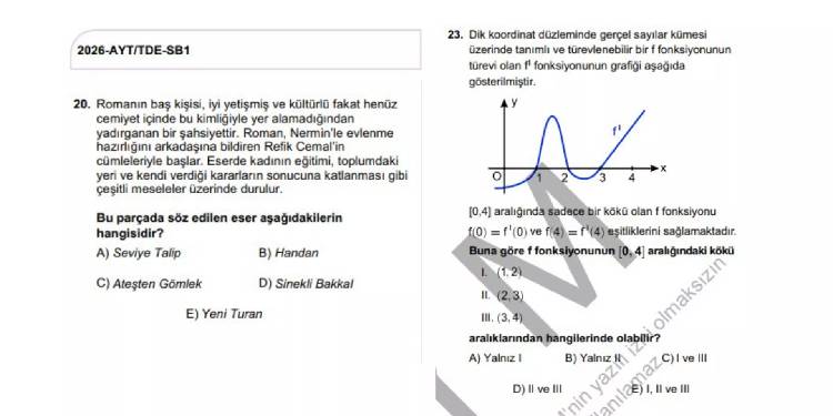 YKS’de 2 soru iptal edildi YKS’de 2 soru iptal edildi