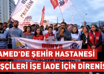 Amed’de Şehir Hastanesi işçileri işe iade için direnişte